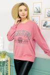 150554 B Yaka Baskili Sweatshirt